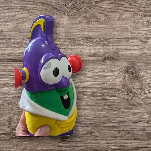 VTg Fisher Price VeggieTales LARRY-BOY Talking Plush Pop Off Super-Suction Ears